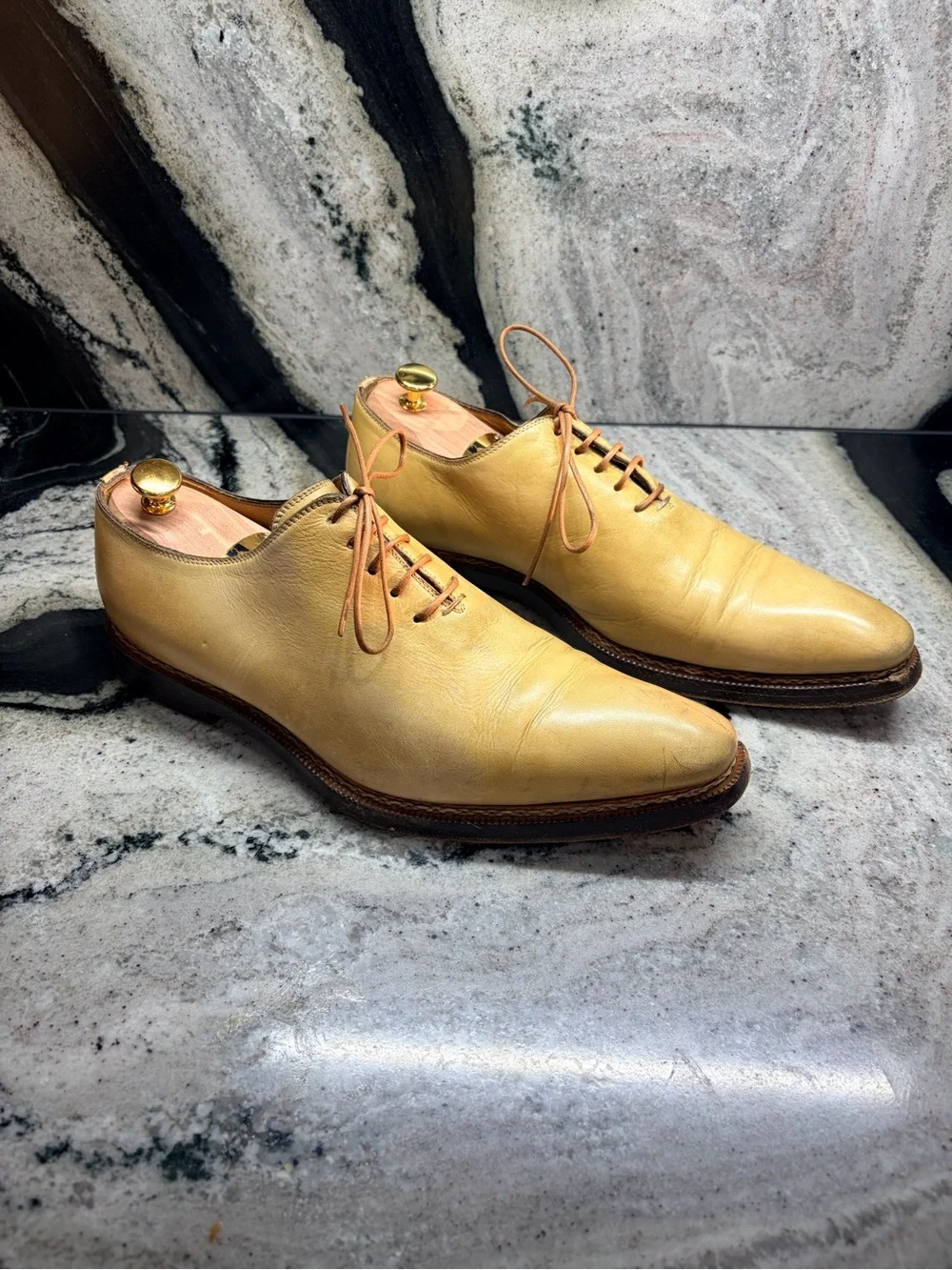 Stefano Branchini Wholecut Leather Oxford Shoes UK 9 US 10 Made Italy